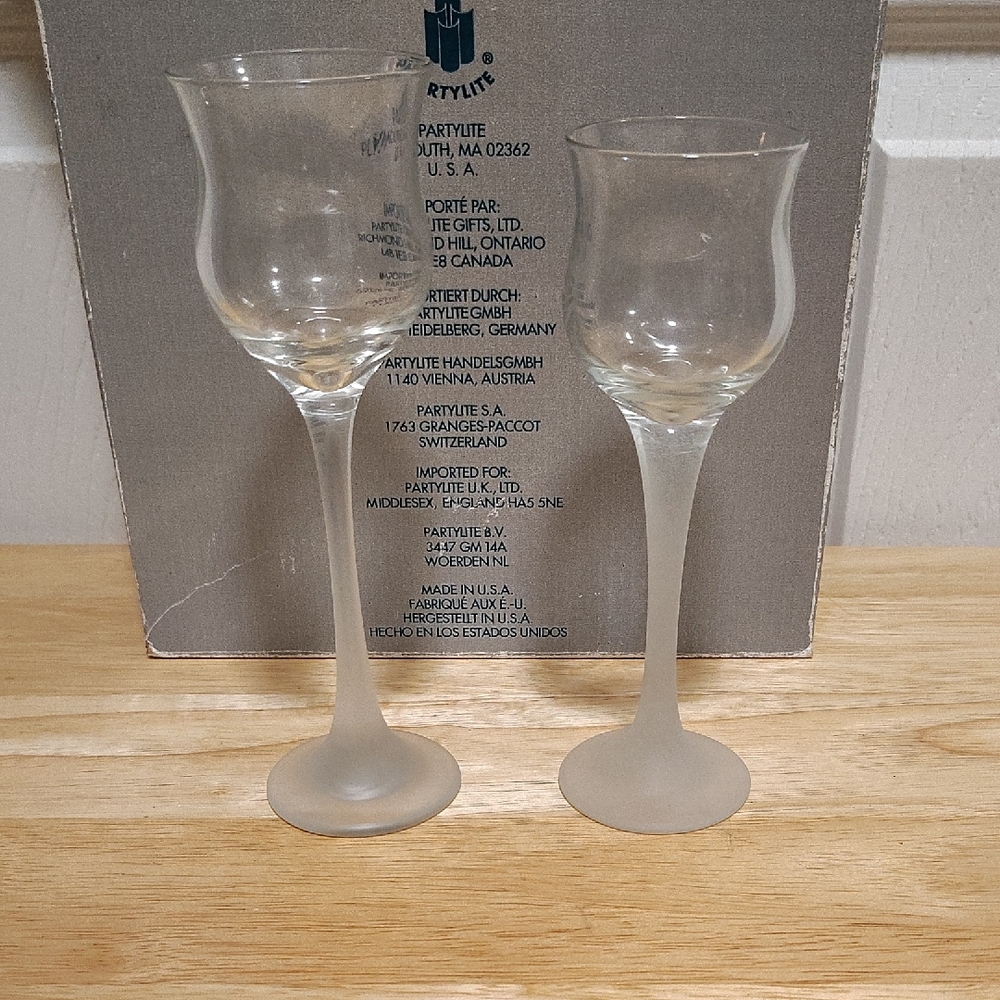 PartyLite Iced Crystal Trio Medium Size